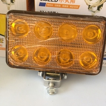 Old 4 inch yellow led truck spotlight 12V 24V car reversing light on front illuminated headlight strong fog light