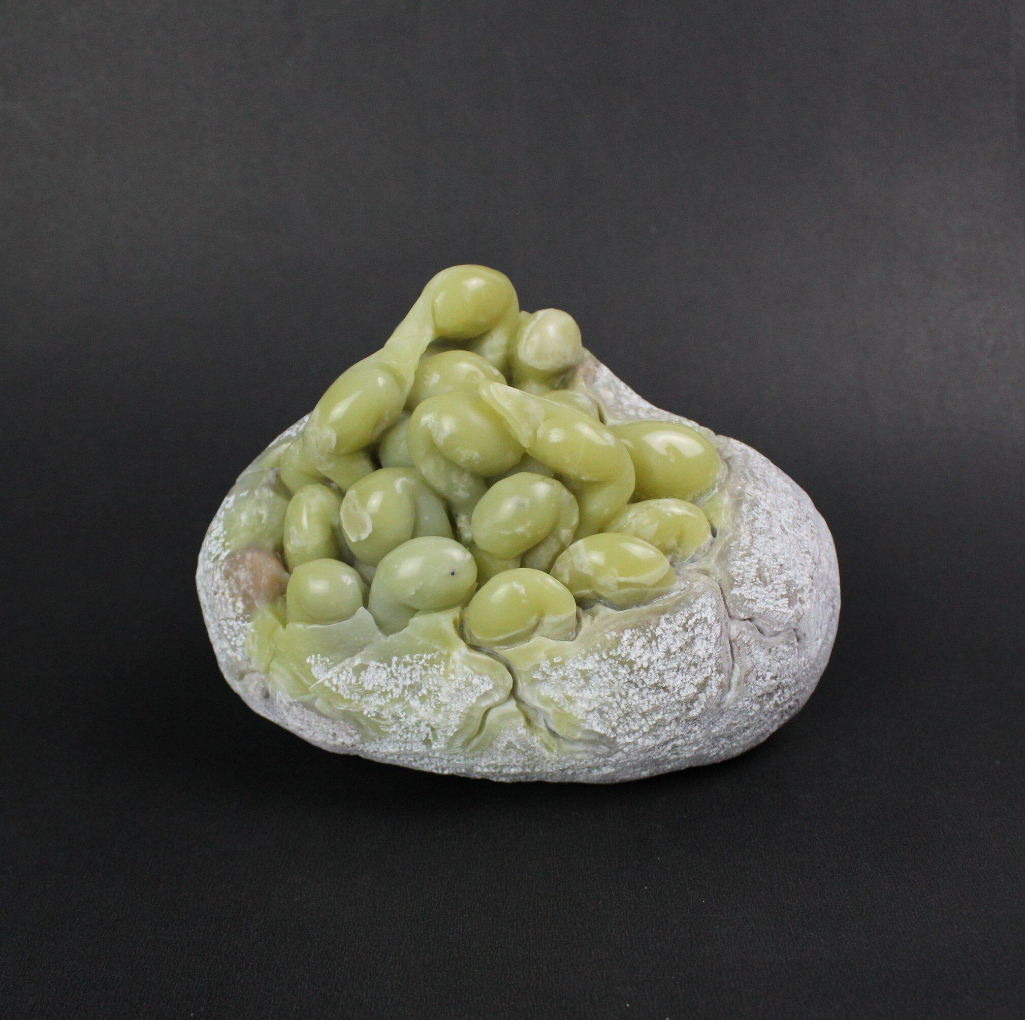 Bean sprouts one night hair blue star Exquisite natural Qingtian stone carving ornaments Pure handicraft art home decoration direct sales