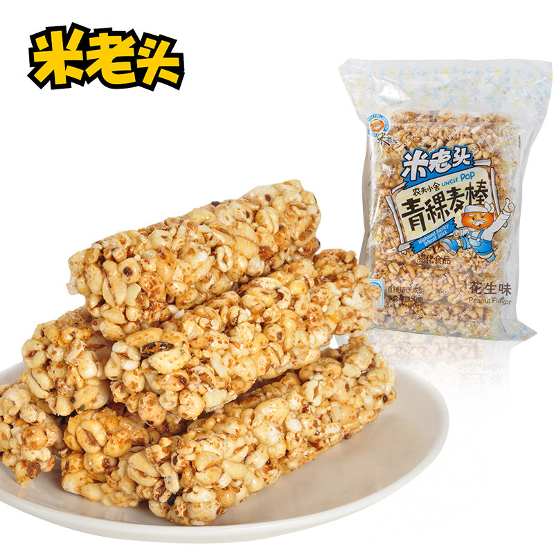 【天猫超市】米老头 青稞麦棒花生味150g 农夫小舍麦通膨化零食品