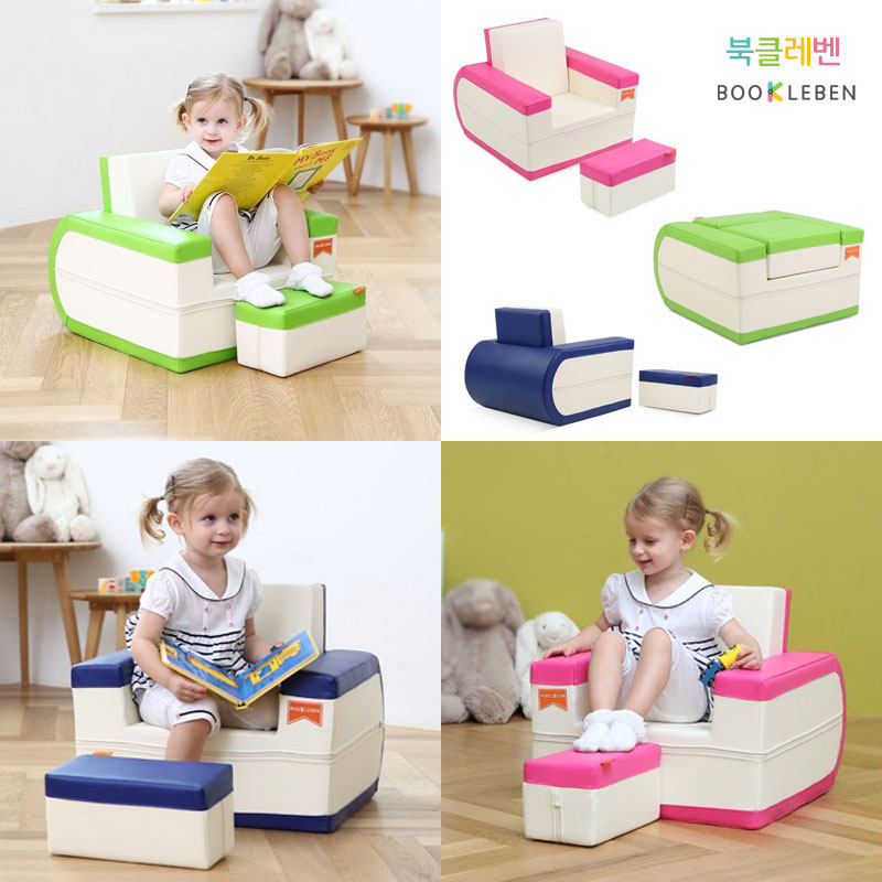 Korean Direct Shipping BOOKLEBEN Baby Sofa Kids Foldable Transformer Lazy Sofa Stool