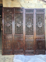 East Yangwood Wooden Sculptures Antique Doors And Windows Imitation Ancient Carved Flowers Door Incense wood Wood Wooden Sculpture Flowers and Flowers Characters Doors