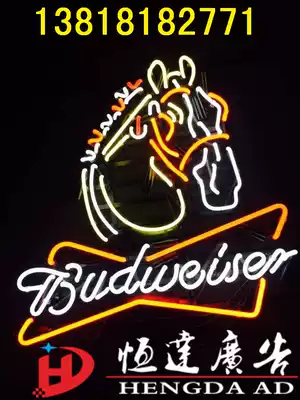 Budweiser neon Budweiser beer neon tag Bar neon tag sign LED luminous word