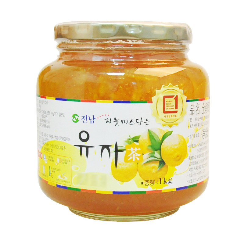 【苏宁易购】全南蜂蜜柚子茶1kg 韩国进口