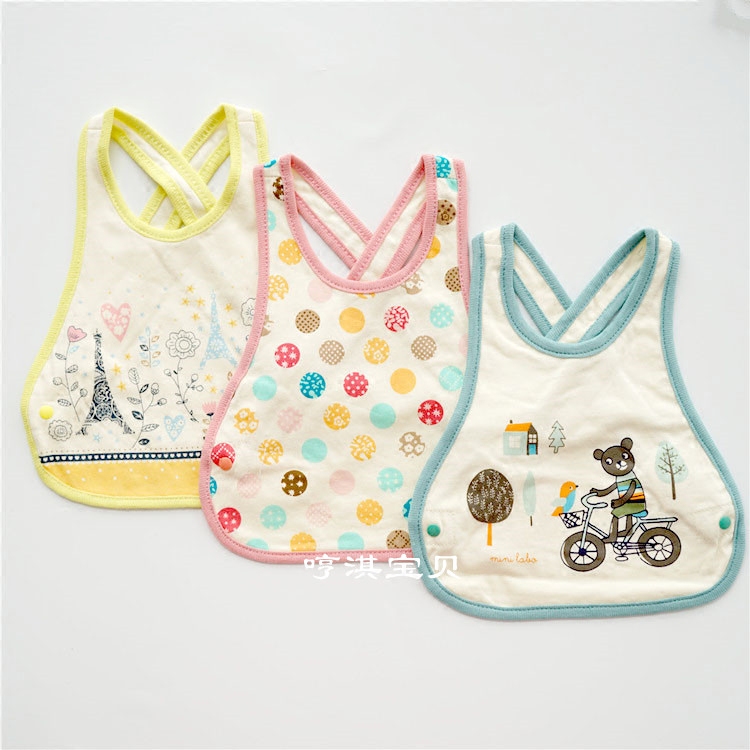 Daily order ~ baby super cute saliva towel male and female baby strap cross adjustable bib bib