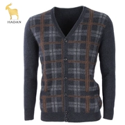 Áo len cashmere nam v-cổ áo len dày ngắn áo len lỏng trung tính