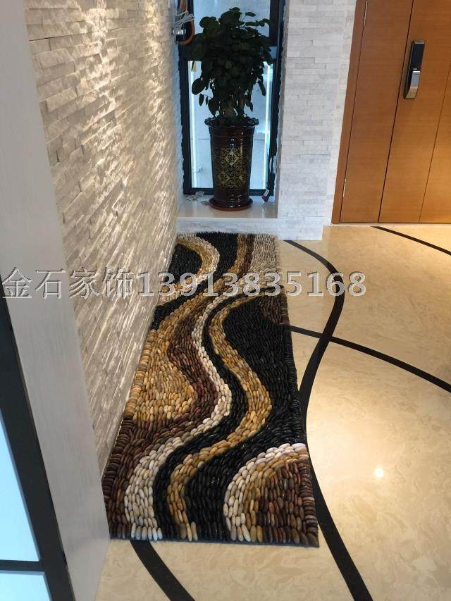 Custom-made Yuhua stone cobblestone foot massage pad trail walking blanket garden home improvement station piece wave shape