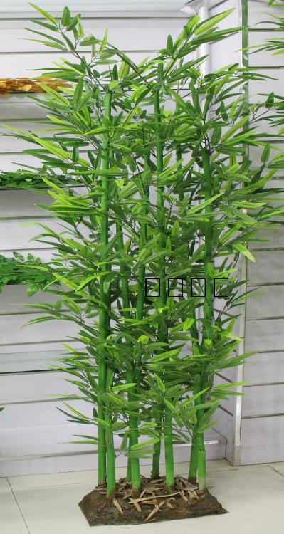 Simulation plants through rubber rich bamboo bamboo row 8 small fake tree bamboo decoration placed in the hotel mall direct sales