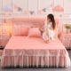 công chúa Hàn Quốc ren bedspread giường váy một mảnh cô gái flounced doanh nghiệp giường ren giường bìa trượt nệm bìa - Váy Petti