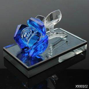 汽车香水摆件 高档水晶玫瑰花汽车香水座 时尚车载