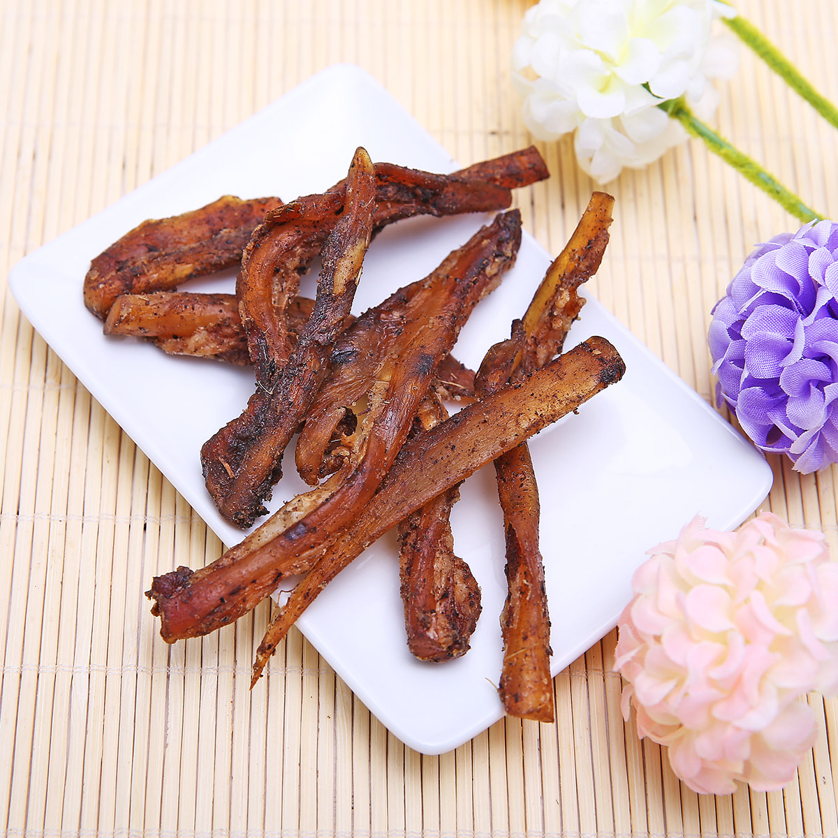 波奇网 狗零食普菲尔牛筋磨牙肉干肉条60G泰迪贵宾训练奖励零食