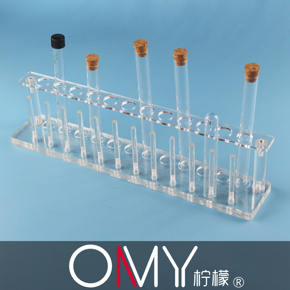 组装立柱式 有机玻璃试管架 展示架 孔径23mm 12孔 厚度5mm