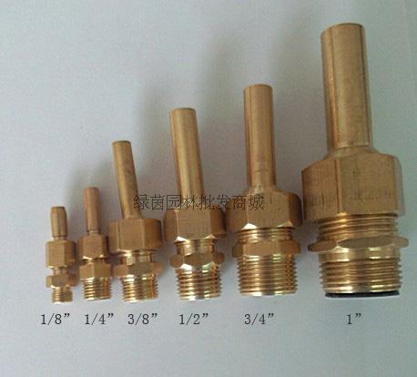 Direct selling copper 1 min 2 min 3 tens DC nozzle adjustable outer filament direct outer garden water view fountain