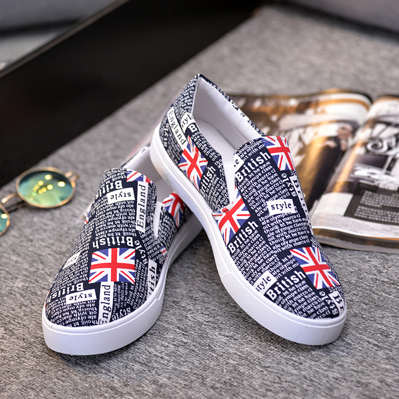 Spring Men's Canvas Shoes Trend Men's Casual Shoes Breathable Skateboard Shoes Slip-on Lazy Men's Shoes Old Beijing Cloth Shoes