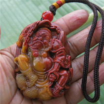 Promotion of the new yellow dragon jade hand to hand pieces Hell emissary hands and pieces yellow wax stone ancien pendulum pieces Yupei handmade jade