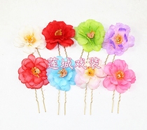 Drama floral headdress Opera floral headdress costume Miss floral headdress maid Huadan ancient costume silk flower arrangement