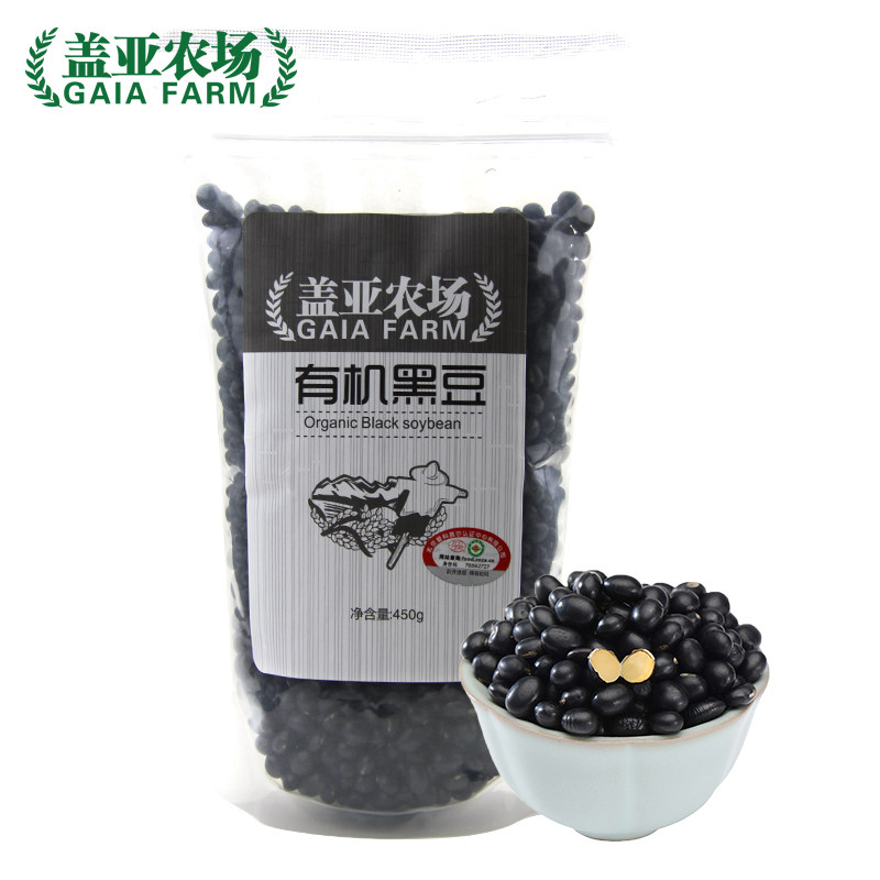 【天猫超市】盖亚农场黑豆450g 东北杂粮有机黑豆 新老装随机