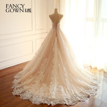 Phantom Delight - New Bandeau Timothy Timothy Lace Large Long Trail Wedding Dress Fairy Dream Light Slim Luxury