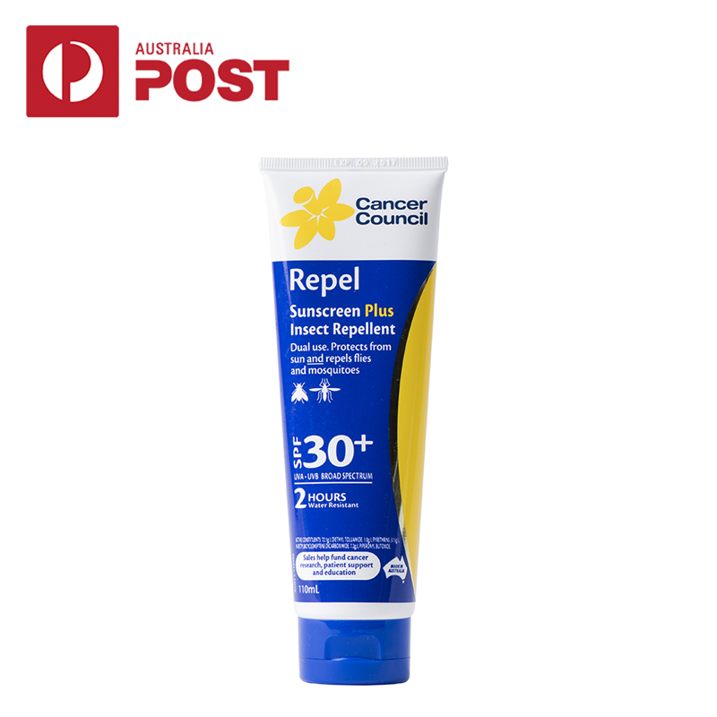 Cancer Council驱蚊防晒霜SPF30+ 110ml运动户外防紫外线澳洲防晒
