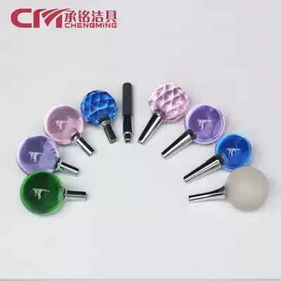 Faucet glass ball handle 360 degree turn rocker handle switch waterfall faucet handle decorative cover