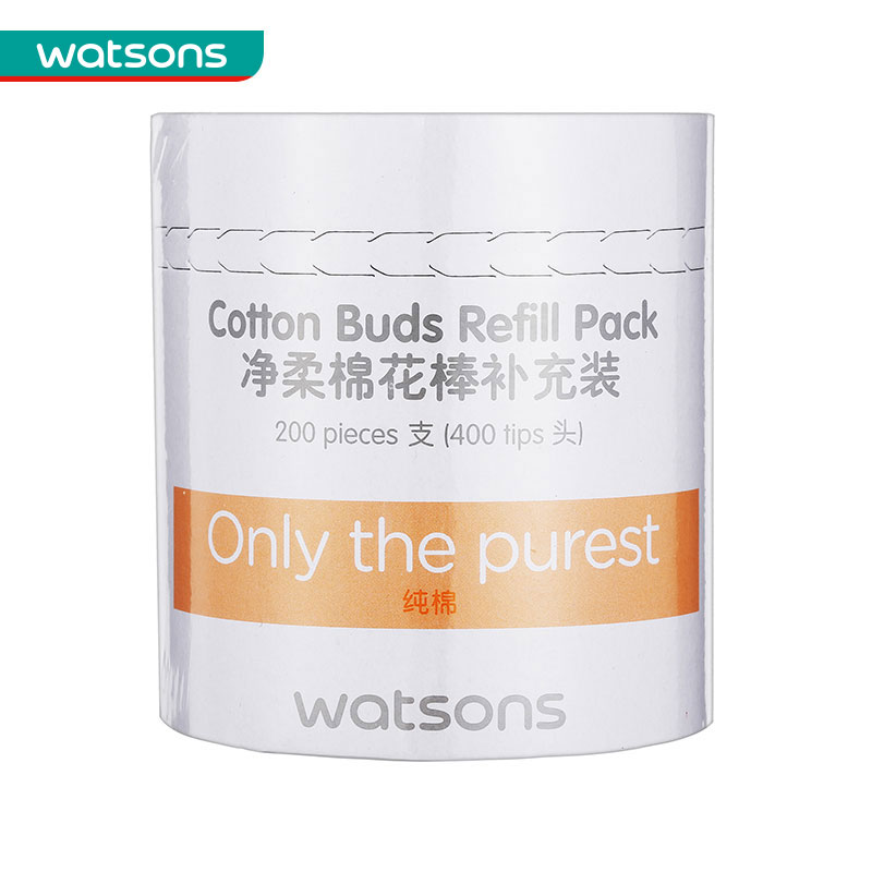 Watsons/屈臣氏净柔棉花棒补充装200支