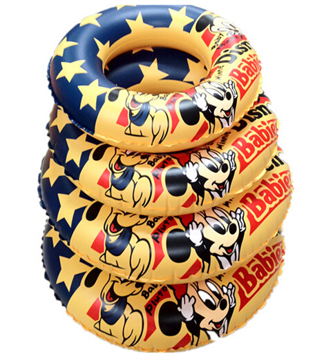 Cartoon Mickey Thickened Swimming Ring Baby Children Adult Inflatable Swimming Ring Swimming Aids