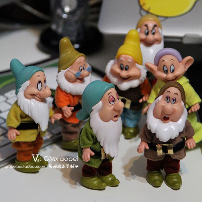 Foreign Trade Loose Goods Cute Seven Dwarfs Dolls Doll Toy Swing Piece Model Doll Old Stock Collection of Varicells