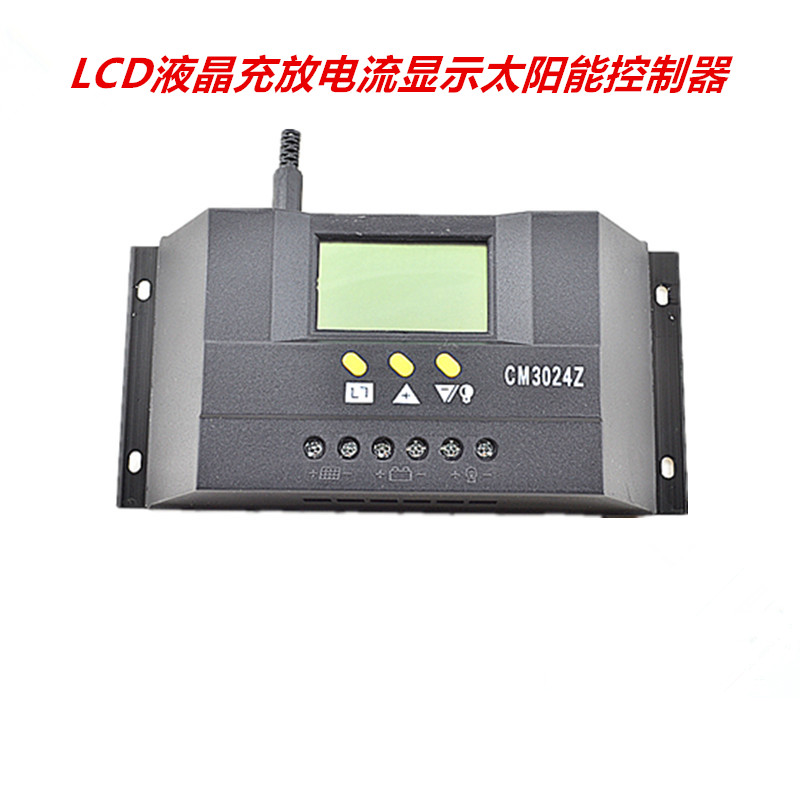 Temperature sensing LCD LCD solar controller 12V24V30A Automatic recognition of battery voltage control