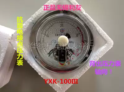 Wuxi Liyou Original Wuxi Pressure Instrument General Factory YXK100III Axial Seismic Pressure Gauge Oil Filling