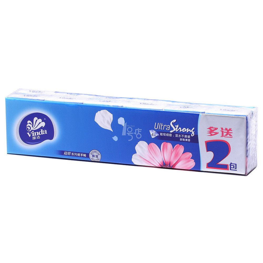 维达超韧系列4层清香型纸手帕10+2包 1号店优质吸水面纸手帕纸巾