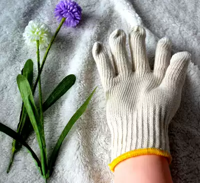 High temperature resistant fine sand roving cotton high quality working high temperature gloves work wear resistant cotton yarn knitted protective gloves