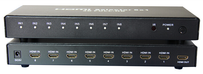 HDMI8 in 1 out switcher HDMI film switcher Hybrid matrix switcher DVI matrix HDMI matrix