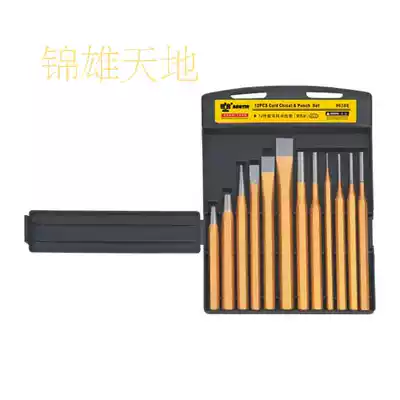Eagle's Seal 12-piece set of chisel-shaped punching multi-use head punch set sample punching cylinder flat punching steel chisel