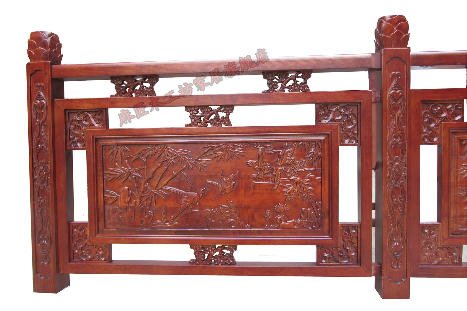 East Yang Wood Carving Chinese Imitation Antique Furnishing Solid Wood Carved stairs Armrest Indoor Guardrails for making solid wood