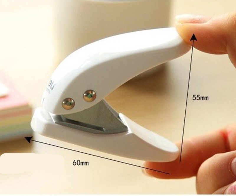 Deli Power Punch Paper Plastic Card Punch Book Ring