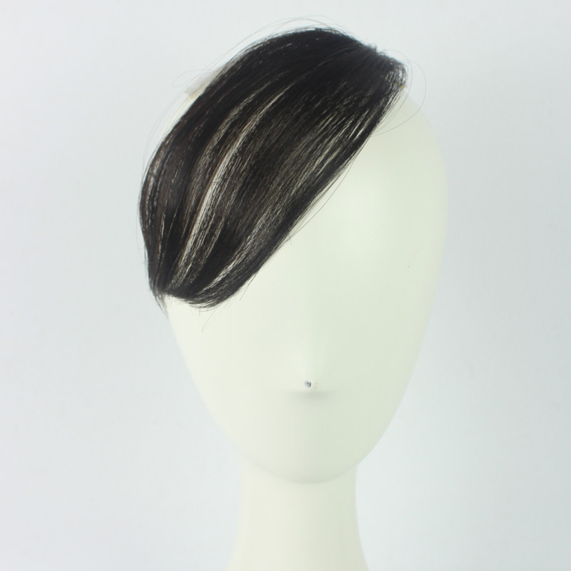 Rose real hair fake bangs wigs invisible incognito split hair pieces oblique bangs Thin and realistic full hand-woven