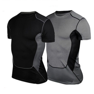 Men's sports pro tight-fitting short-sleeved basketball clothes bottoming fitness sports speed dry clothes patchwork sports ball clothes
