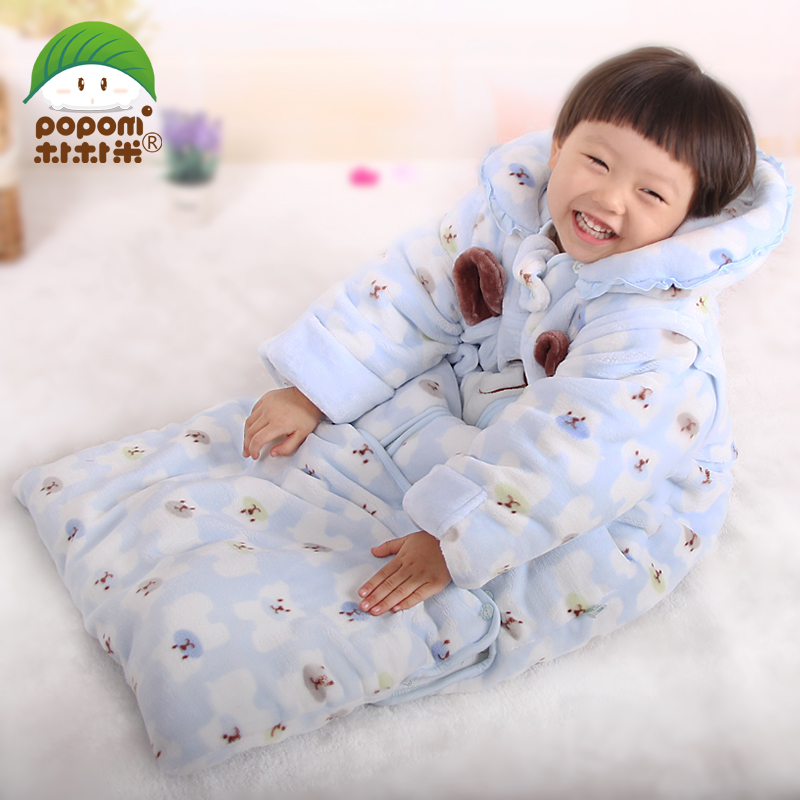 宝宝睡袋婴幼儿童纯棉加厚防踢被睡袋春秋冬款抱被新生儿保暖用品