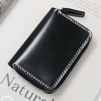 Slow Labor handmade wallet key bag high-end horse hip leather key bag pure hand sewn