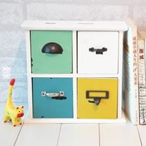 Eurostyle wooden white made of old desktop containing box retro colored with drawers Jewelry Miscellaneous Finishing of new products