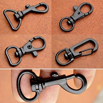 Black ID lanyard hook buckle size lobster buckle spring buckle dog rope key chain bag accessories