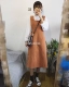 Berry thích bạn và niềm vui Mùa xuân và mùa thu mới dây đeo bên hông của chiếc váy chữ A hoang dã gồ ghề đầm chữ a trung niên A-Line Váy