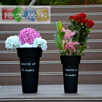 New flower shop flower bucket Home flower bucket Plastic frosted pendulum flower bucket Non-leaking bucket Flower shop supplies
