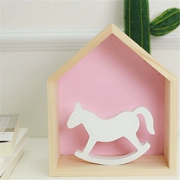 [OknanaHome] Phong cách Bắc Âu ngựa gỗ nhỏ đồ trang trí bằng gỗ phòng trẻ em trang trí nhà đạo cụ chụp