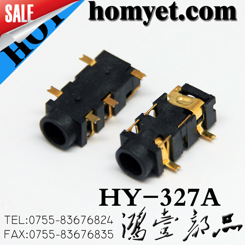 Hung 5 foot patch 3.5 caliber gold-plated environmental protection PJ-327A stereo two-channel audio headphone socket