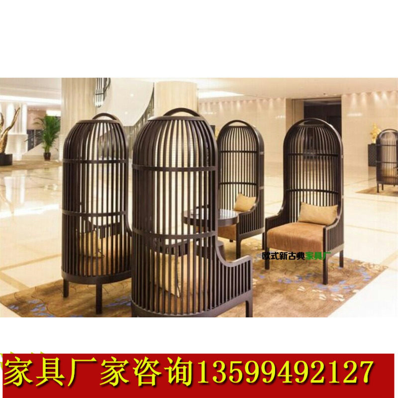 European image chair cafe birdcage chair photo studio princess chair neoclassical hotel high back chair clubhouse decoration chair
