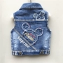 Áo vest nam mùa xuân và mùa thu denim bé gái mùa xuân và mùa thu 2 áo 3 trẻ em 4 phiên bản Hàn Quốc phần mỏng 7 tuổi 5 áo vest vai thủy triều 6 áo gile thu đông cho bé trai