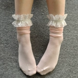 Ежедневная одиночная лолита симпатичная готическая гнилая полоса складывает в середине -труба/короткие носки/свайные носки делятся на размер