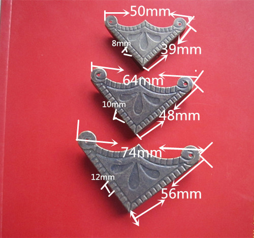 Large Antique Corner Gift Box Table and Chair Corner Three-sided Anti-collision Corner Retro Corner Home Decoration Accessories