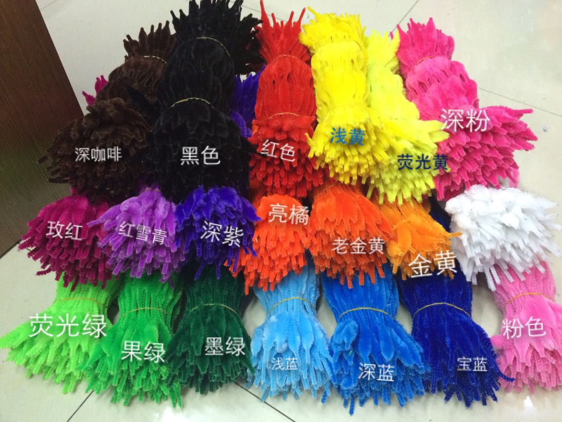 100 pieces, 6 yuan, wavy wool strips, four-flower wool strips, hand-twisted sticks, velvet strips, gourd hair roots, thick wool strips