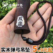 Wood bead slingshot lost hand rope play pendant DIY hand woven lost hand rope mobile phone rope hand handle rope